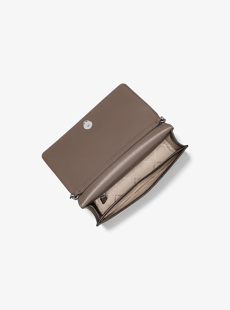 Jet Set Travel Medium Signature Logo Crossbody Bag in MUSHROOM | Michael Kors
