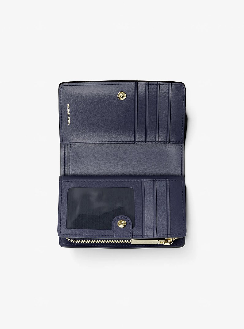 Bryant Medium Pebbled Leather Wallet in DRESS BLUES | Michael Kors