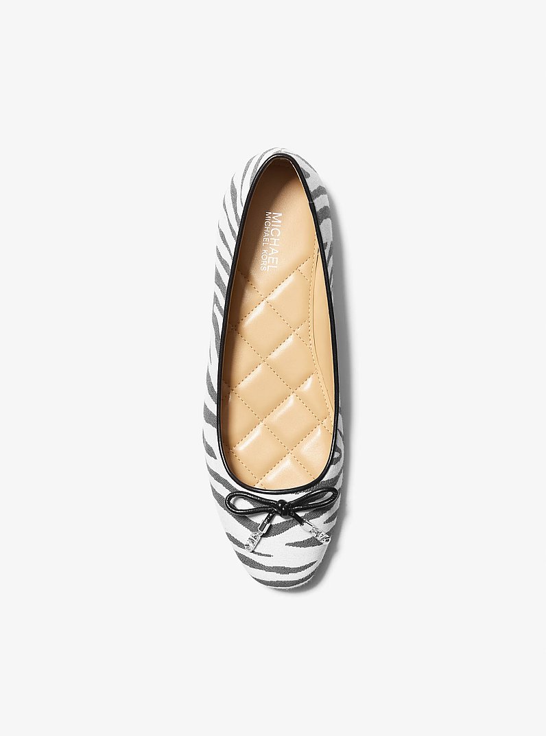Nori Zebra Jacquard Ballet Flat in BLACK COMBO | Michael Kors