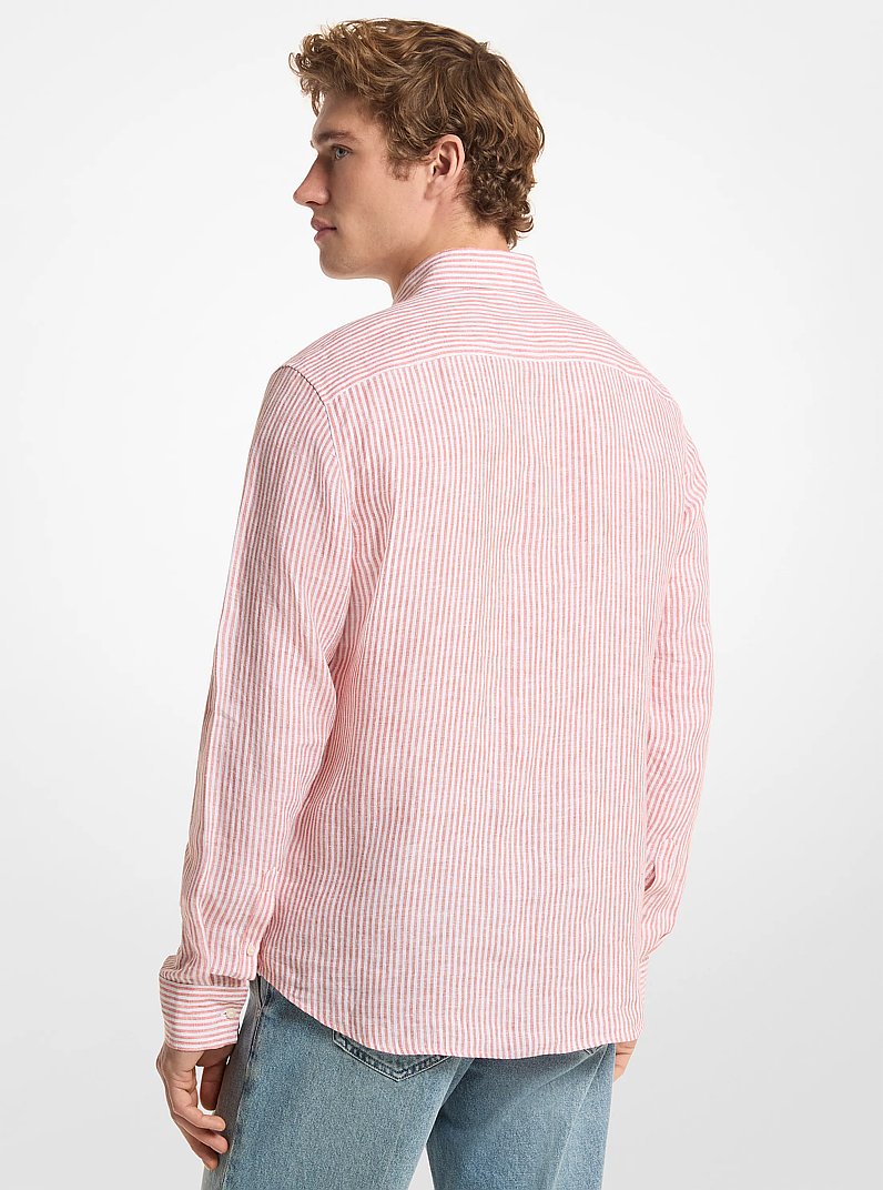 Striped Linen Shirt in MIMOSA | Michael Kors