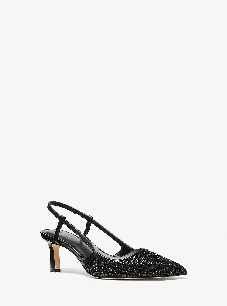 Alora Suede Slingback Pump in BLACK | Michael Kors
