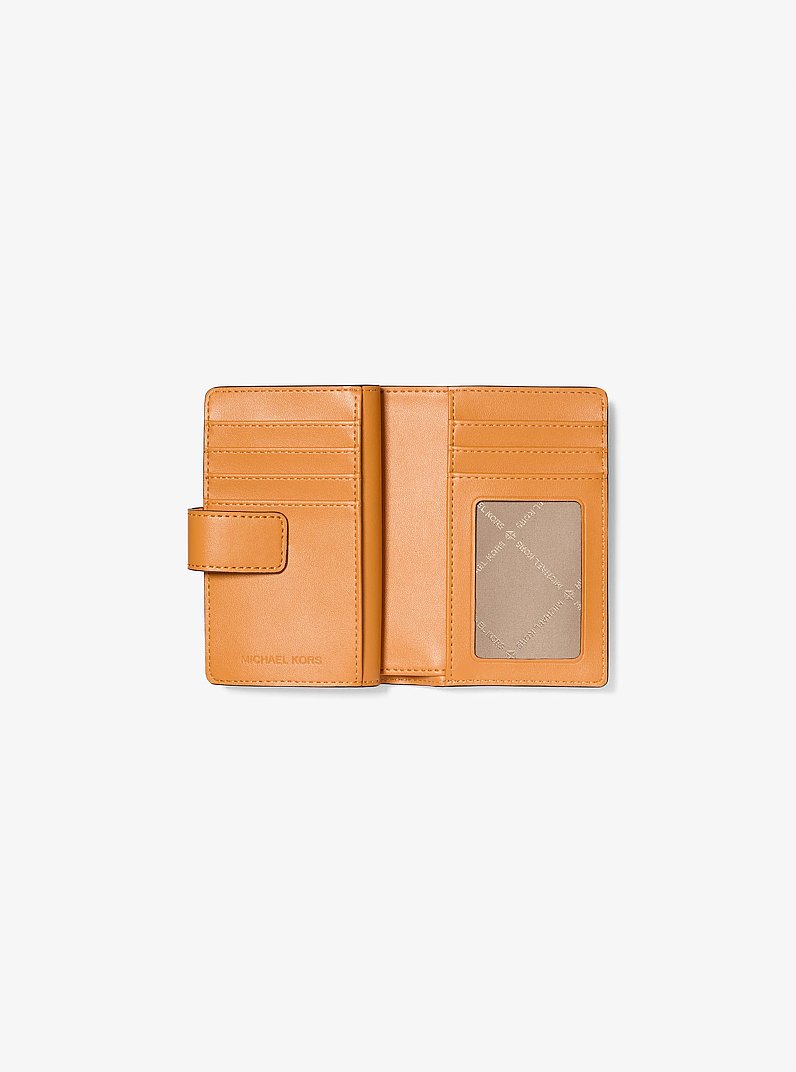 Jet Set Travel Printed Signature Logo Wallet in RAD ORNGE ML | Michael Kors