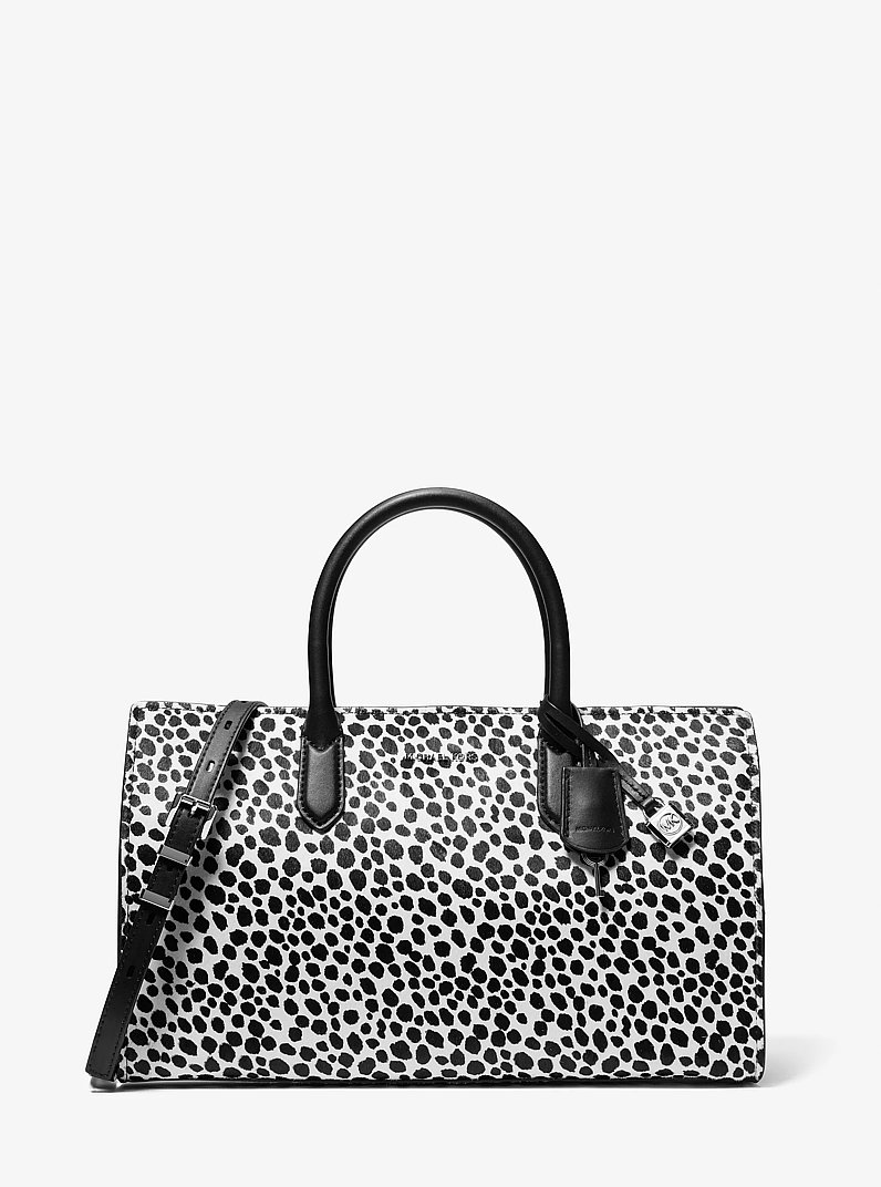 Scarlett Medium Cheetah Print Calf Hair Satchel