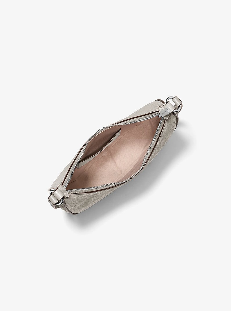 Petite pochette convertible Nolita en cuir grain&eacute; in GRIS PIERRE | Michael Kors