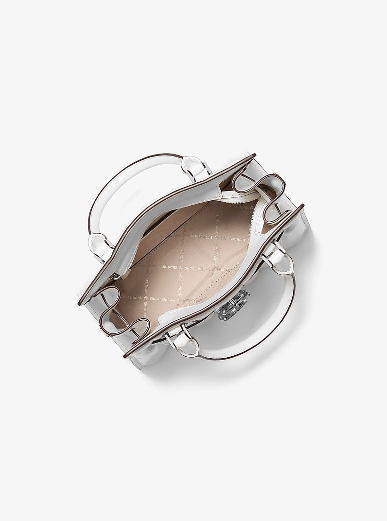 Hamilton Small Patent Satchel in OPTIC WHITE | Michael Kors