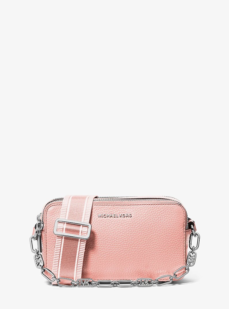 Funda para c&aacute;mara Jet Set peque&ntilde;a de piel granulada con doble cremallera in ROSA | Michael Kors