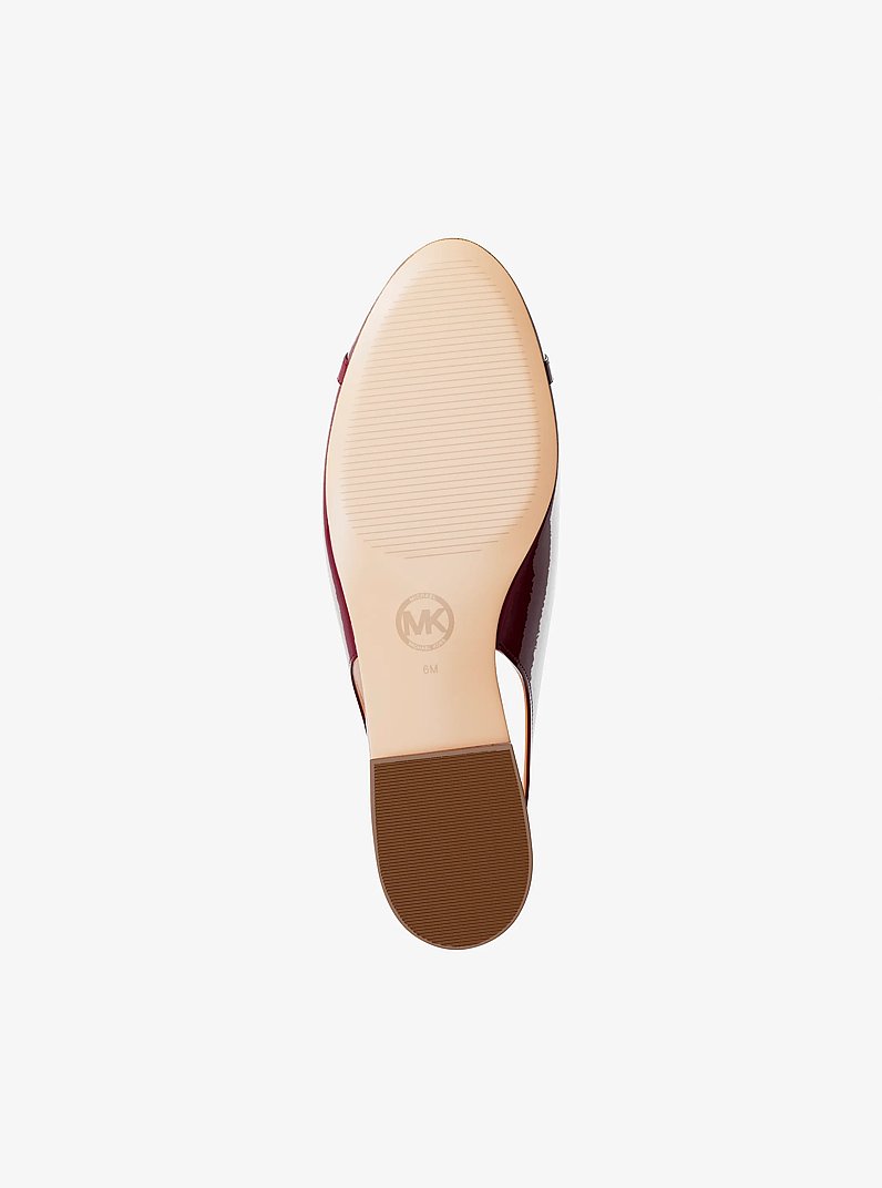 Chaussure plate &agrave; bride arri&egrave;re Dori vernie in BORDEAUX | Michael Kors