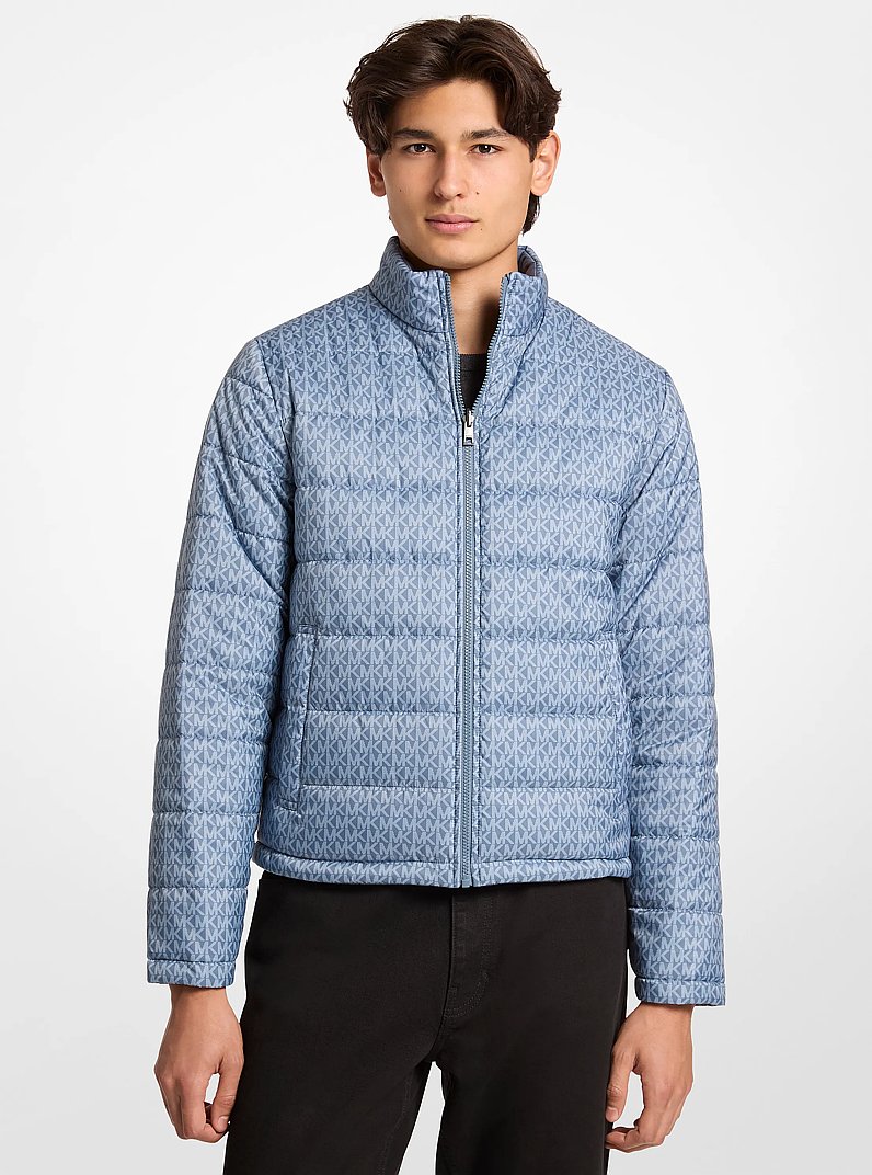 Signature Logo Reversible Jacket in DENIM | Michael Kors
