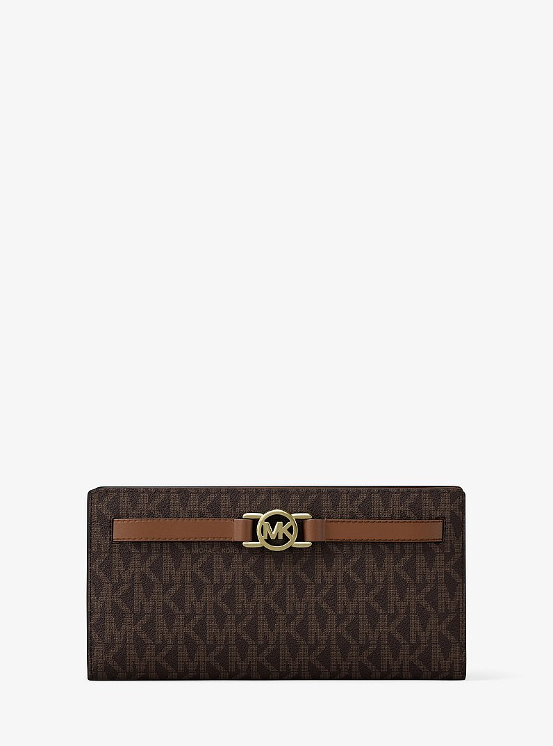 Reed Large Signature Logo Wallet in BROWN | Michael Kors