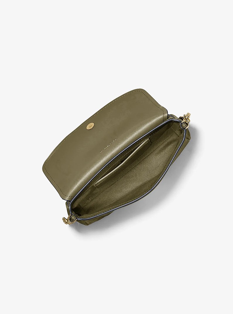 Nolita Small Nubuck Crossbody Bag in LODEN | Michael Kors