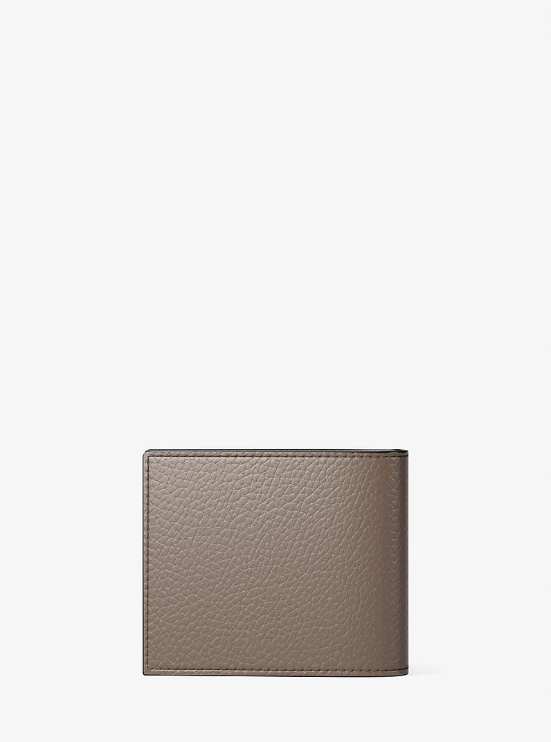 Pebbled Leather Billfold Wallet and Signature Logo Card Case Gift Set in MUSHROOM | Michael Kors