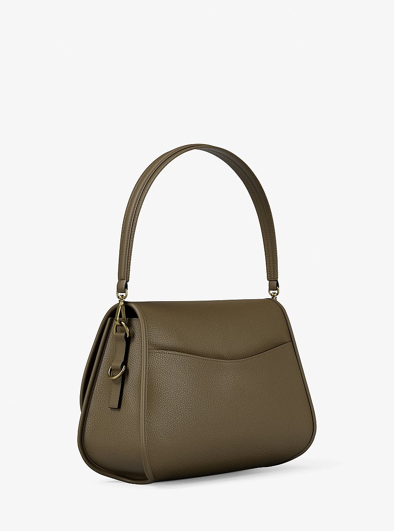 Holmes Medium Pebbled Leather Convertible Messenger Bag in LODEN | Michael Kors