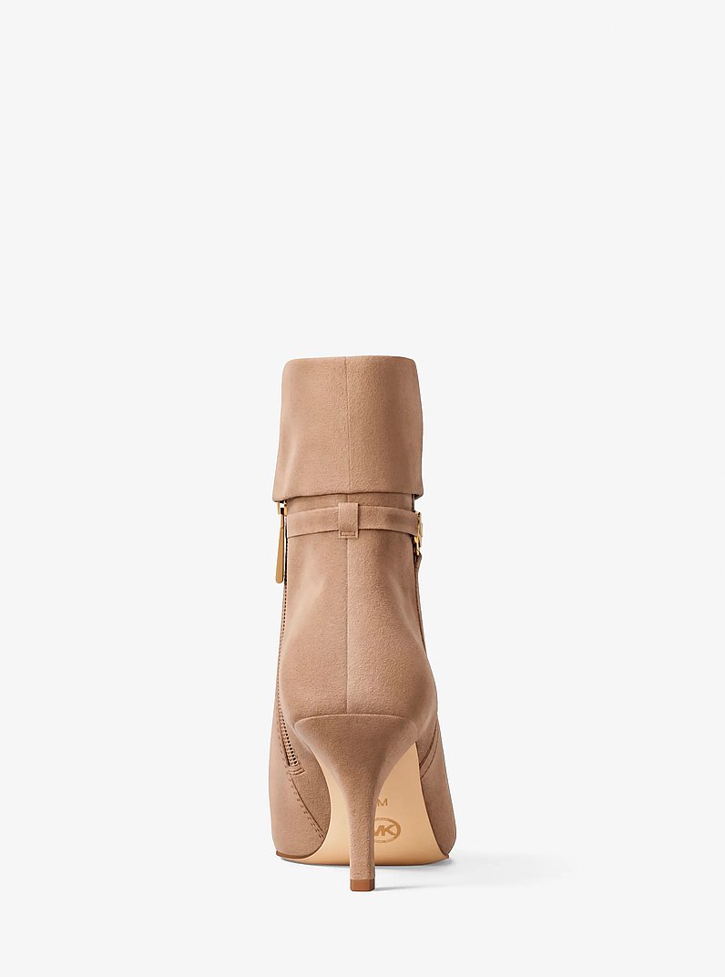 Nalia Polyester Microsuede Boot in CAMEL | Michael Kors