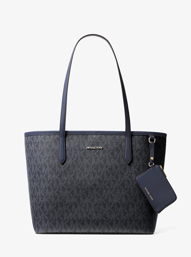 Jet Set Large Signature Logo Tote Bag in ADMIRAL | Michael Kors