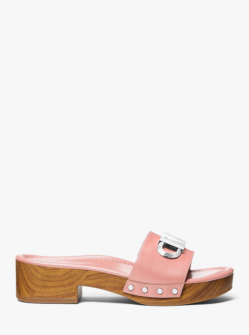 Sandalia Parker de piel con plataforma in ROSA | Michael Kors