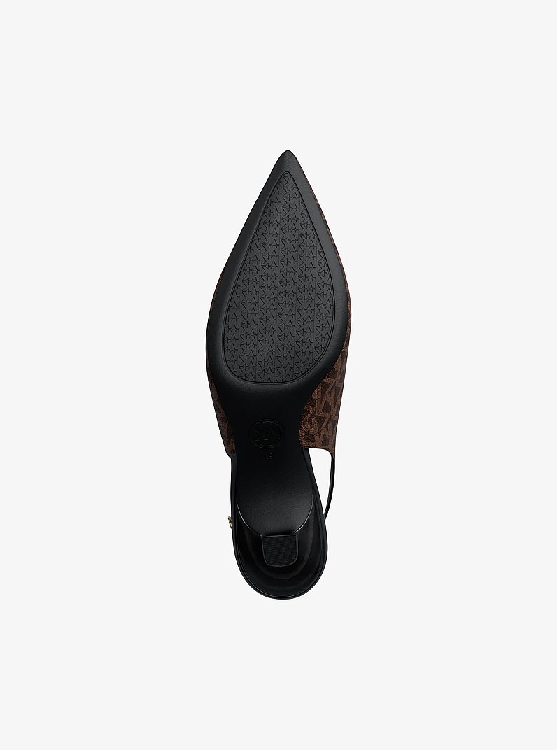 Amali Signature Logo Pump in MARR&Oacute;N | Michael Kors