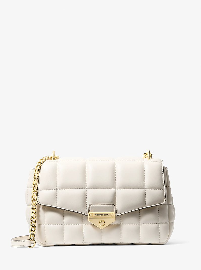 Soho Large Quilted Shoulder Bag in LT CREAM | Michael Kors