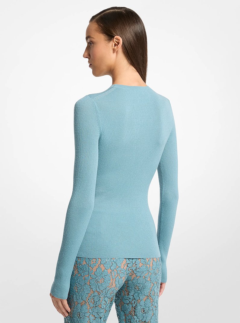Hutton Featherweight Cashmere Sweater in SEAGLASS | Michael Kors