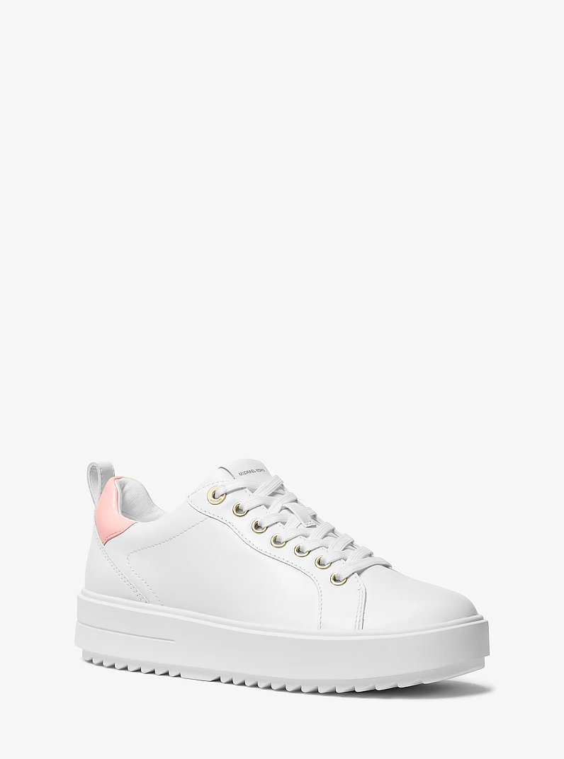 Emmett Leather Sneaker in PINK | Michael Kors