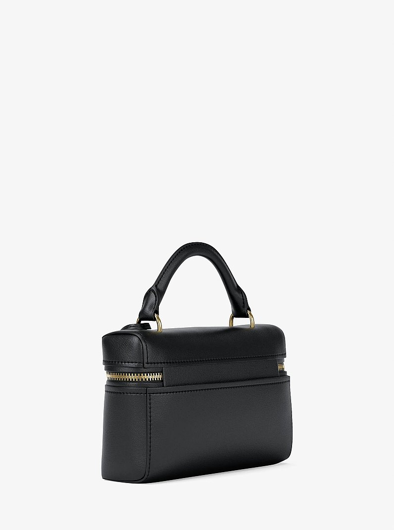 Jana Extra-Small Leather Convertible Crossbody Bag in BLACK | Michael Kors