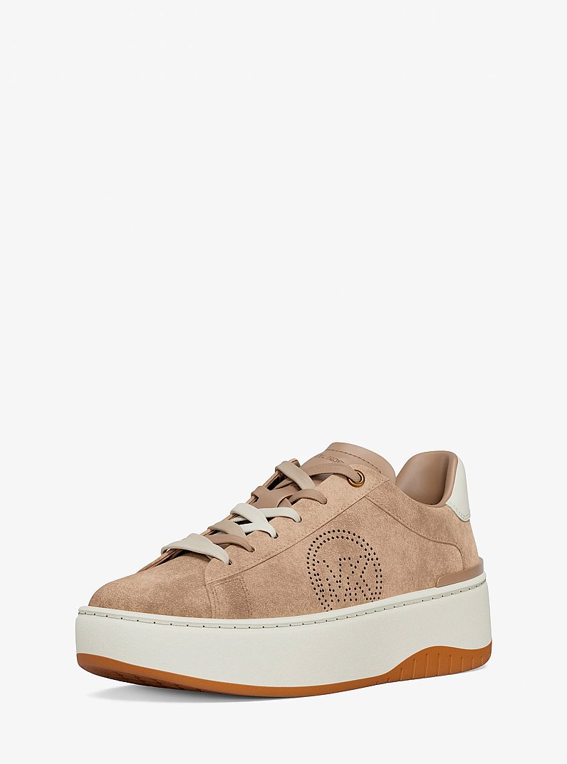Plateau-Sneaker Dottie aus Wildleder in KHAKI | Michael Kors