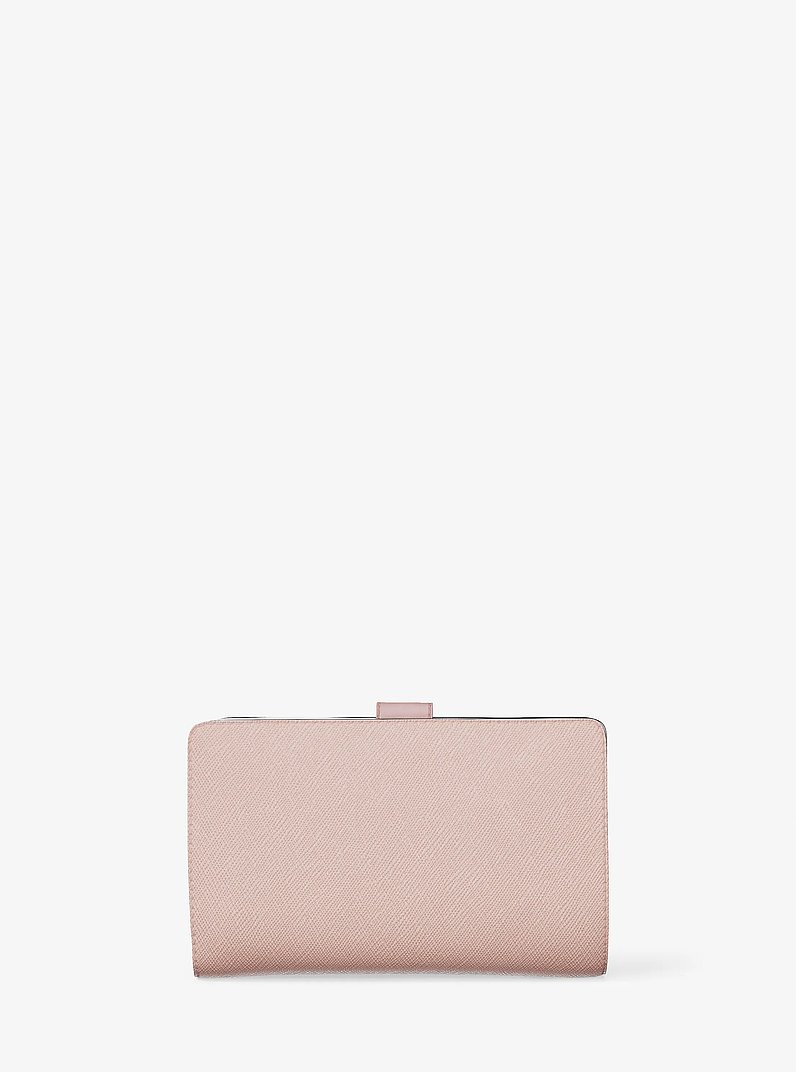 Greenwich Medium Saffiano Leather Wallet in PWD BLSH MLT | Michael Kors