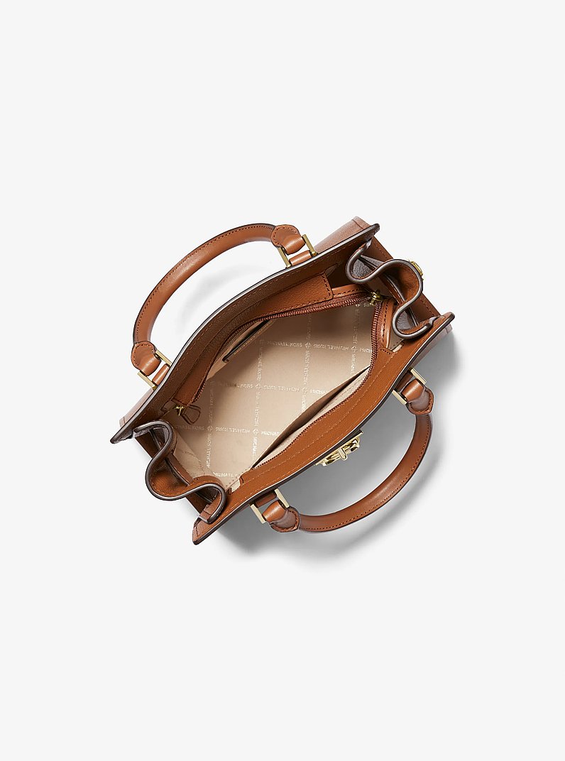Bolso satchel Hamilton peque&ntilde;o de piel in LUGGAGE | Michael Kors