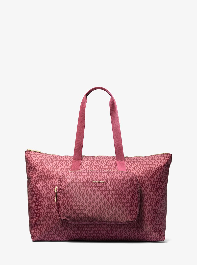Tanner Large Logo Reversible Packable Tote Bag in MULBERRY | Michael Kors