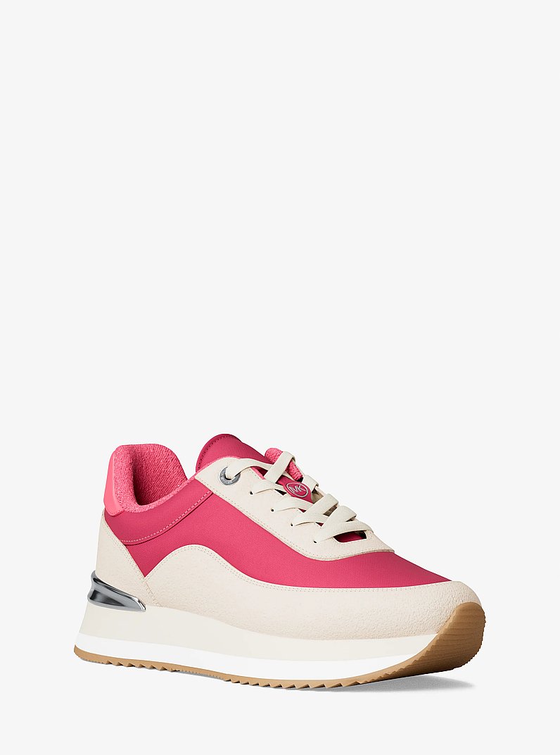 Hattie Mixed-Media Trainer in DK RASPBERRY - Sale | Michael Kors [US]