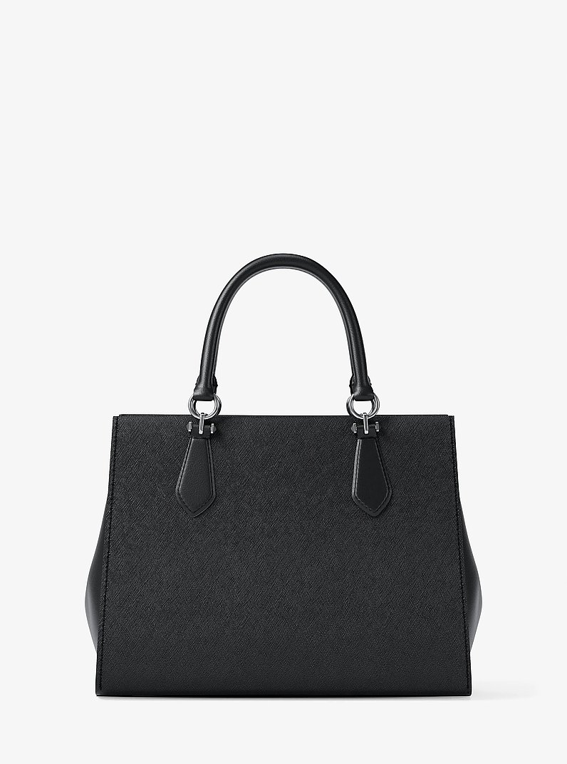 Marilyn Medium Saffiano Leather Satchel in NEGRO | Michael Kors