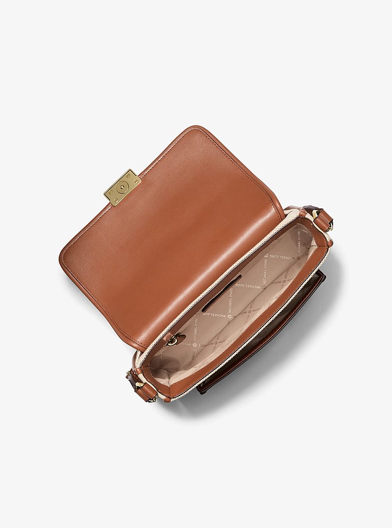 Bradshaw Medium Canvas Messenger Bag in LUGGAGE | Michael Kors
