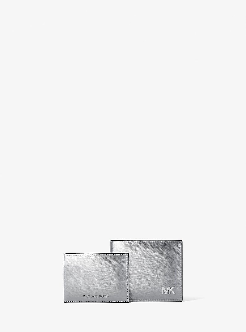 Billetera plegable Cooper metalizada in PLATEADO | Michael Kors
