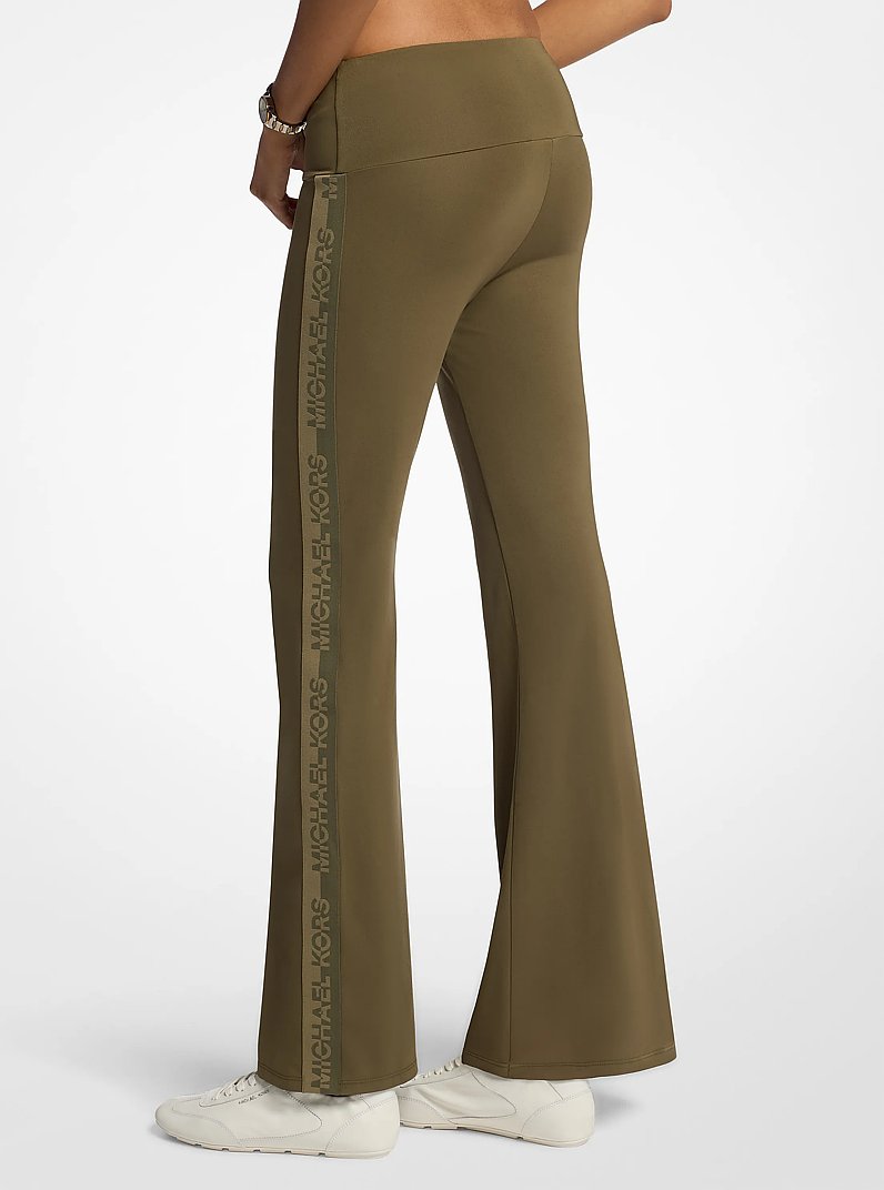 Stretch Knit Logo Tape Leggings in OLIVE | Michael Kors