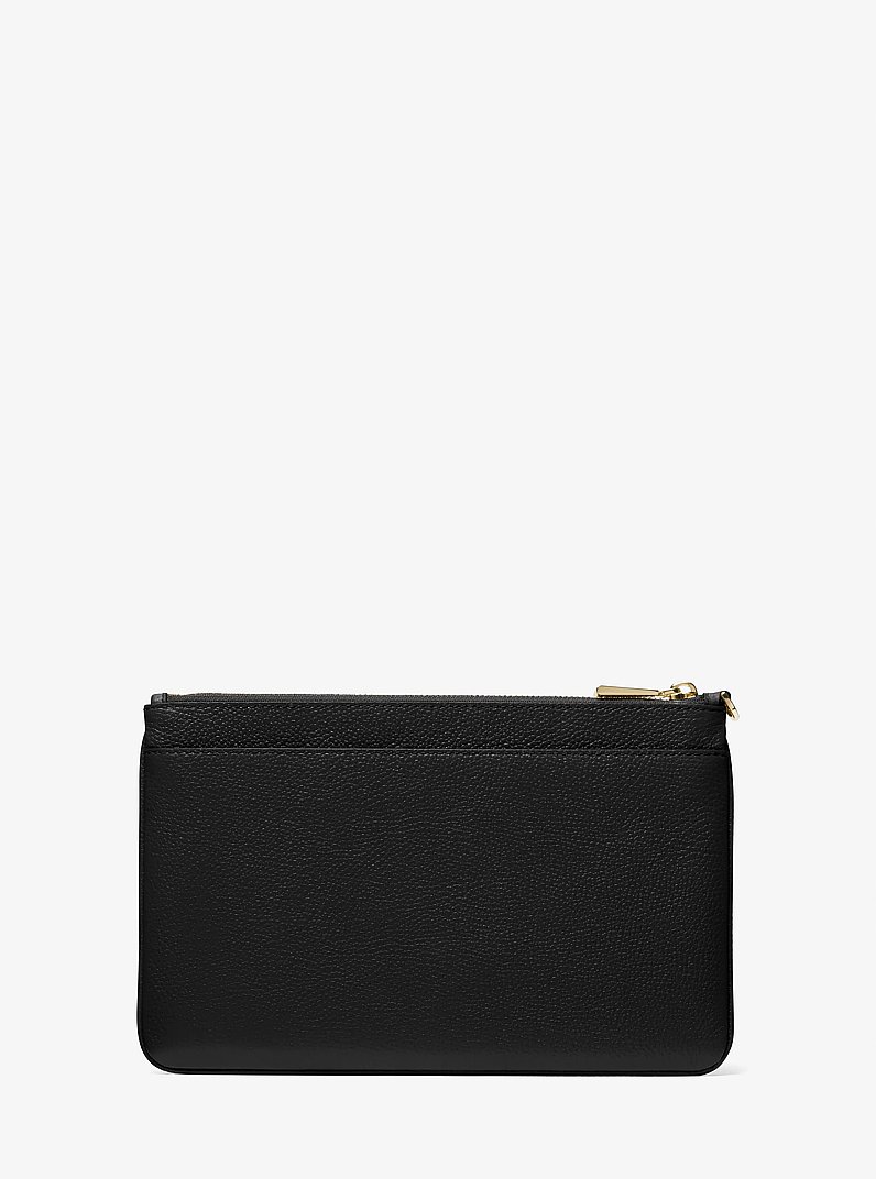 Bolso de pulsera grande de piel granulada