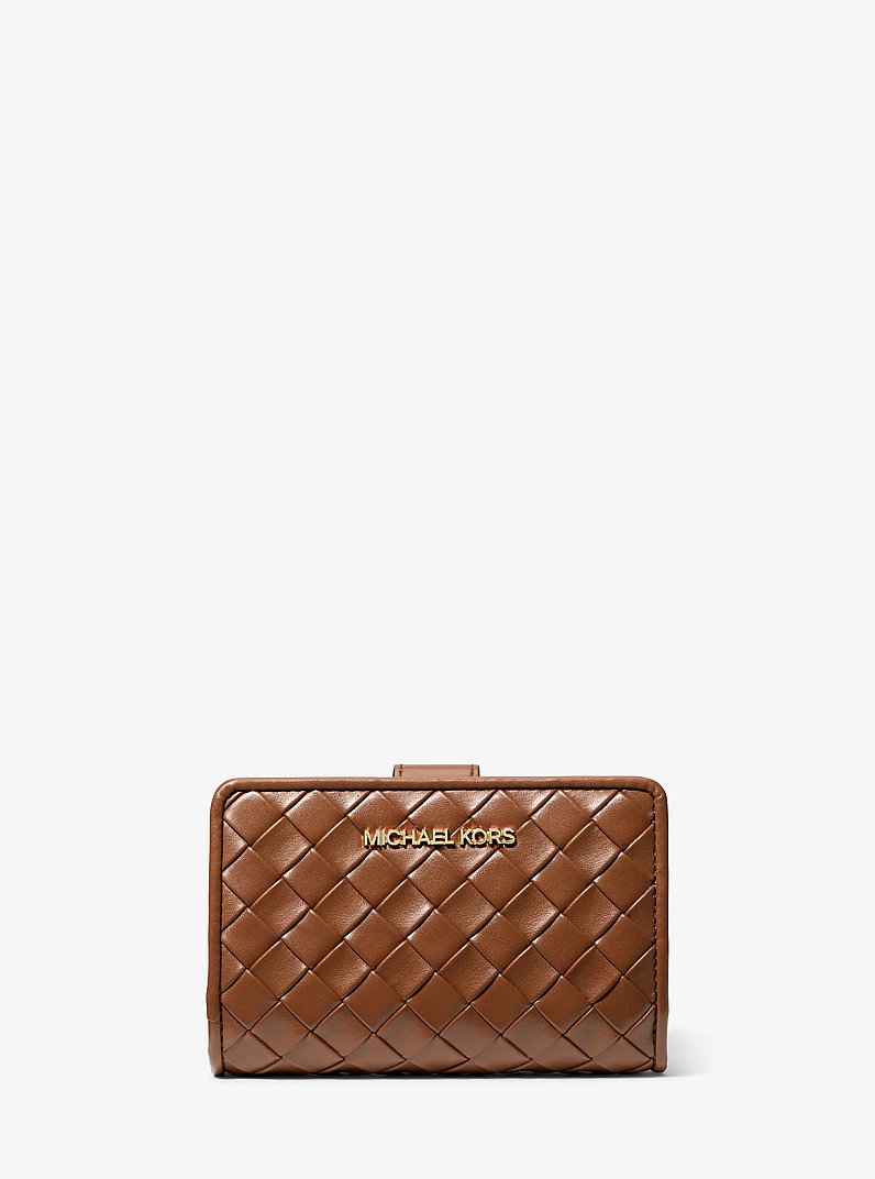Jet Set Medium Woven Wallet in LUGGAGE - Sale | Michael Kors [US]
