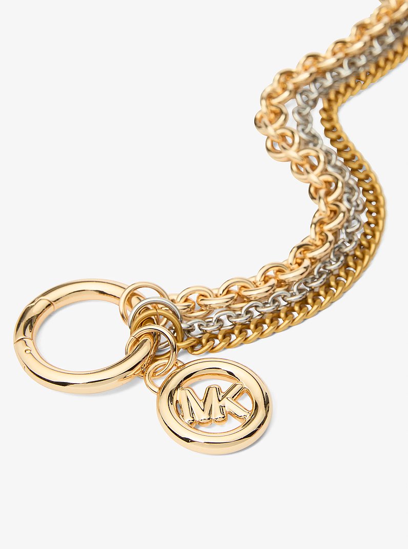 Mixed-Metal Chain Bag Charm in ANTQU GL MLT | Michael Kors