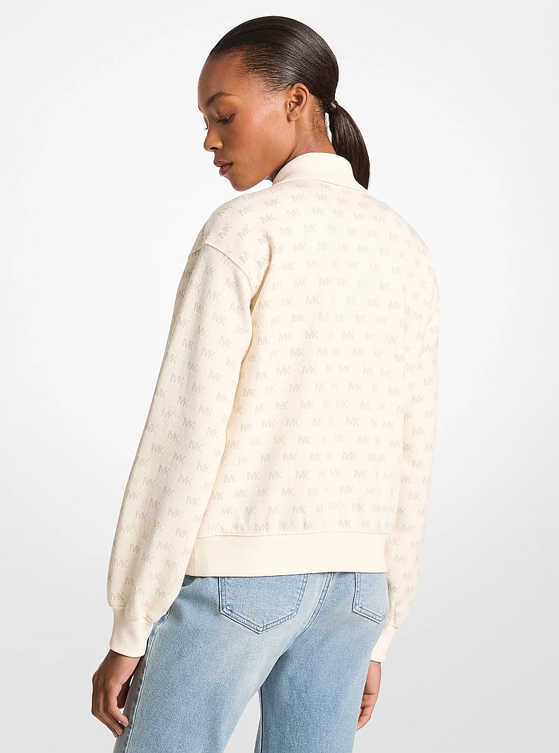 Veste en m&eacute;lange de coton &agrave; fermeture &eacute;clair &agrave; logo in OS | Michael Kors