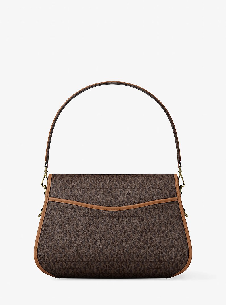 Wandelbare Messenger-Tasche Holmes Medium mit Signature-Logomuster in BRN/EICHELBR | Michael Kors
