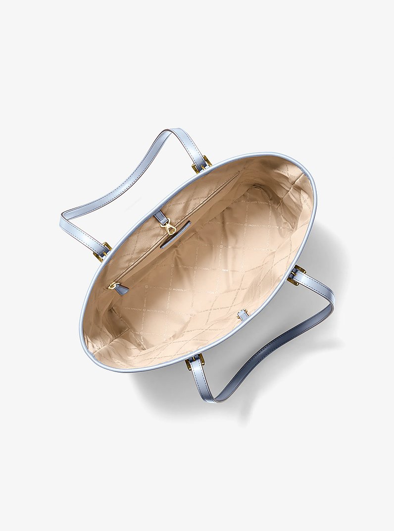 Borsa tote Jet Set media con logo jacquard in CHAMBRAY | Michael Kors