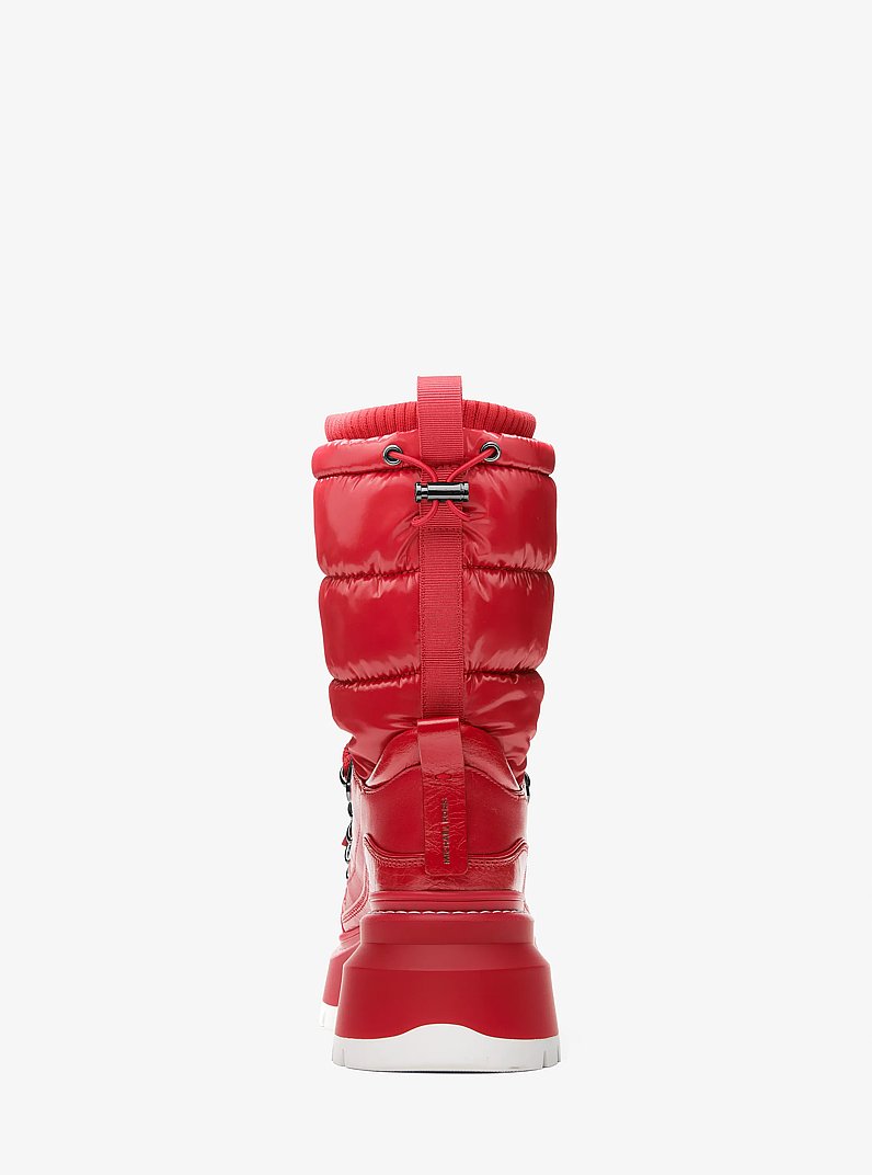 Shiloh Mixed-Media Boot in CRIMSON | Michael Kors