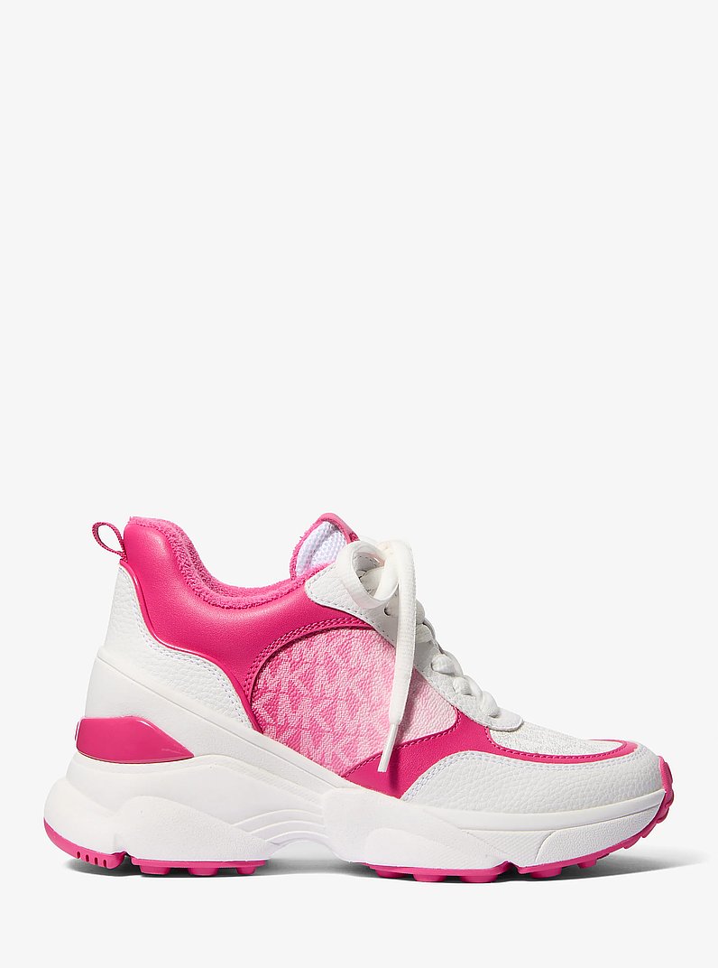 Katrina Mixed-Media Trainer in DRAGONFRUIT | Michael Kors