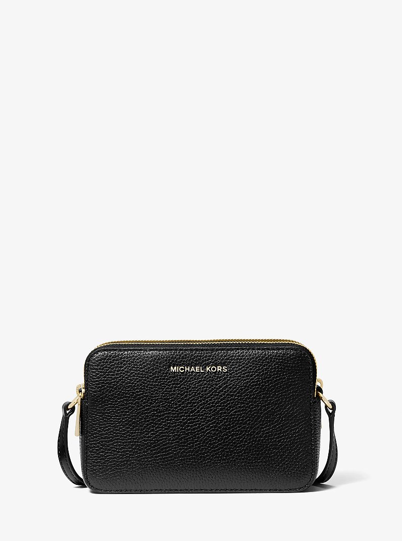 Jet Set Small Pebbled Leather Double-Zip Camera Bag | Michael Kors