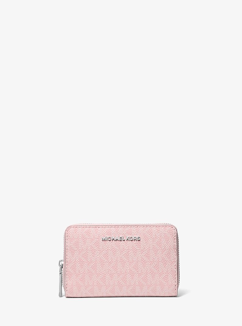 Jet Set Small Signature Logo Wallet in SMOKEY ROSE | Michael Kors