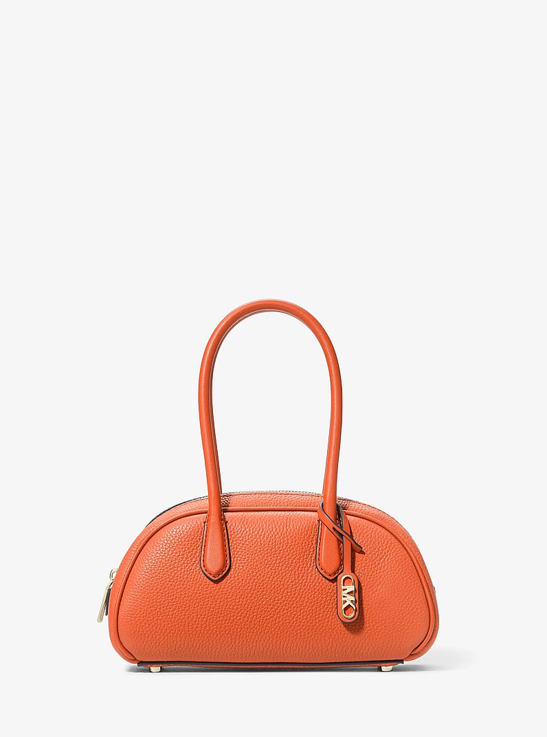 Lulu Small Pebbled Leather Satchel in OPTIC ORANGE | Michael Kors