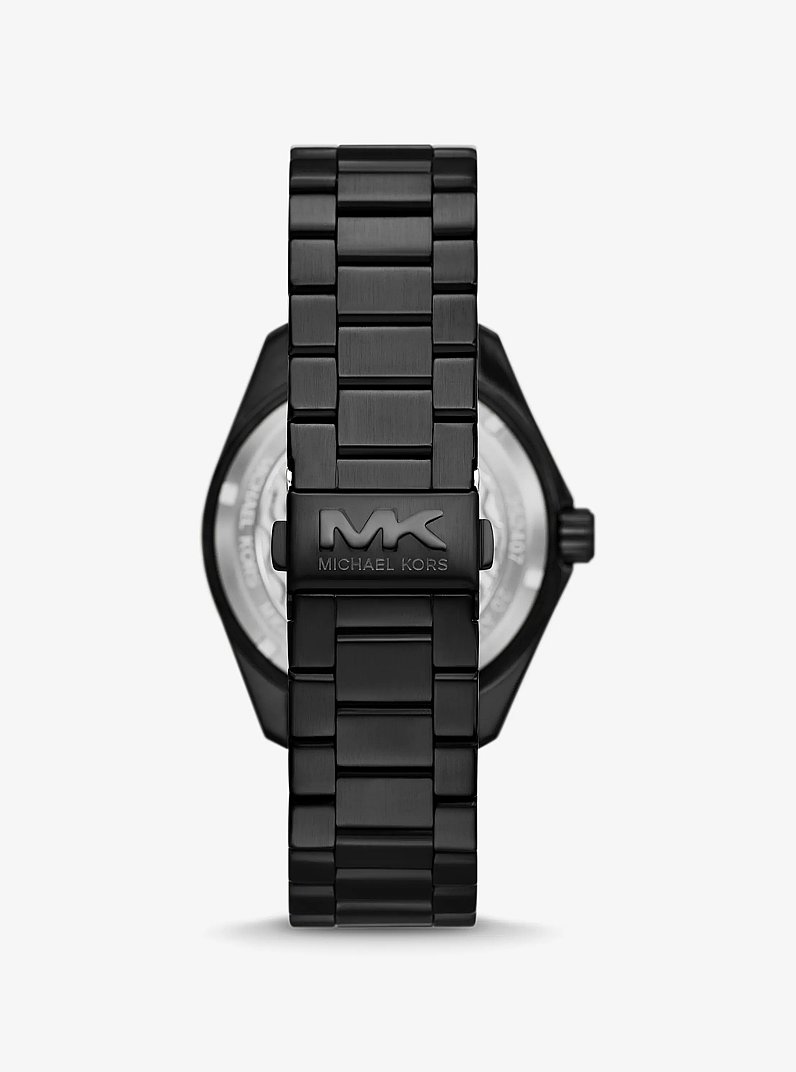 Oversized Maritime Black-Tone Watch in BLACK - Sale | Michael Kors