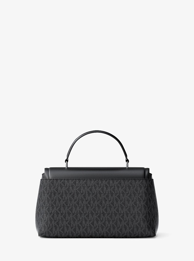 Borsa a mano Tribeca extra-small con stampa logo in NERO | Michael Kors