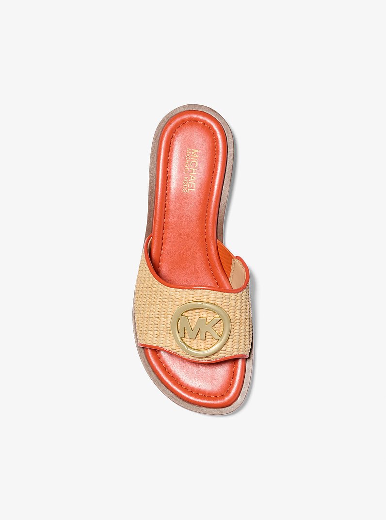 Sandale &agrave; enfiler Hannah en paille in ARGILE ROUGE | Michael Kors