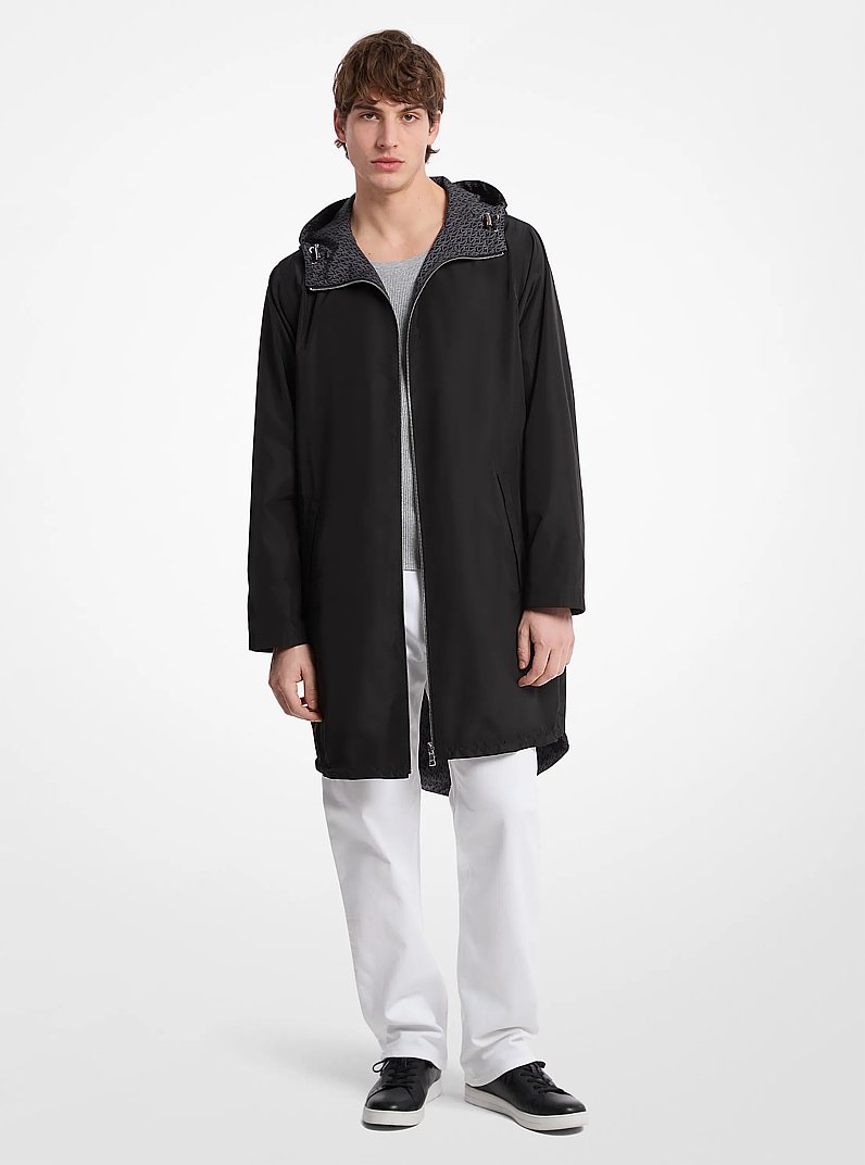 Signature Logo Reversible Anorak in CONCRETE | Michael Kors