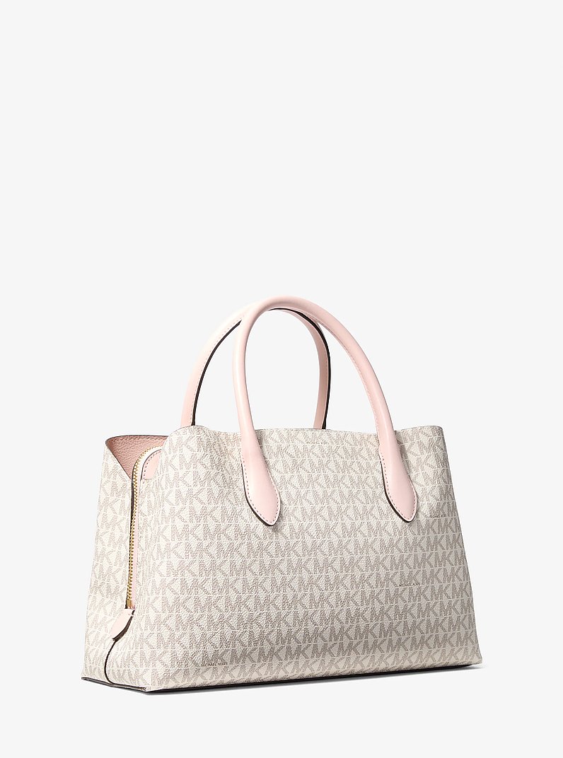 Sacoche Maya de taille moyenne &agrave; logo Signature in ROSE POUDR&Eacute; MULTI | Michael Kors