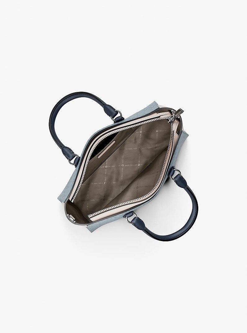 Arden Small Color-Block Signature Logo Messenger Bag in PL OCN MLTI | Michael Kors